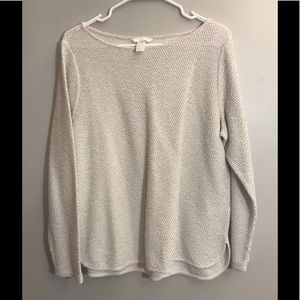 H&M WHITE BLACK SWEATER